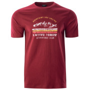 Camiseta de hombre Hi-Tec Eron rojo Merlot