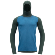 Camiseta funcional de hombre Devold Kvitegga Merino 230 Hoodie Man azul WOODS/BLUE