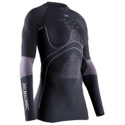 Camiseta funcional de mujer X-Bionic Energy Accumulator 4.0 Shirt Lg Sl negro/rosa CHARCOAL/MAGNOLIA