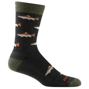 Calcetines de hombre Darn Tough Spey Fly Crew verde oscuro charcoal