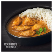 Plato preparado Expres menu KM Butter chicken con arroz basmati