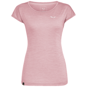 Camiseta de mujer Salewa Puez Melange Dry W S/S Tee rosa zephyr melange