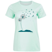 Camiseta de mujer Regatta Wmn Fingal Slogan azul claro Bleached Aqua