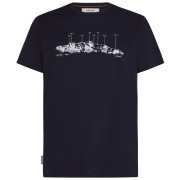 Camiseta de hombre Icebreaker Men Merino 150 Tech Lite SS Tee The Peaks azul oscuro Midnight Navy