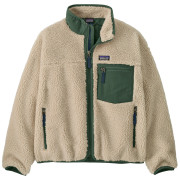 Sudadera para niños Patagonia K's Retro-X Jacket beige/verde Dark Natural w/Canopy Green