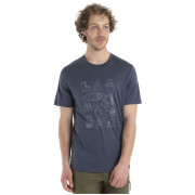 Camiseta de hombre Icebreaker M Mer 150 Tech Lite II SS Tee Camp Essen gris Graphite