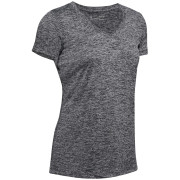 Camiseta funcional de mujer Under Armour Tech SSV - Twist negro Black//MetallicSilver