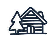 Casa de campo y jardín