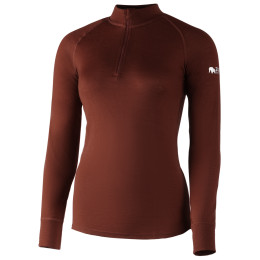 Camiseta de mujer Zulu Merino 160 Zip Long rojo Red