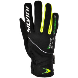Guantes de hombre Silvini Ortles MA722 negro/amarillo Black/Forest