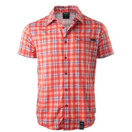 Camisa de hombre Elbrus Loen rojo Red/Navy/OrangeCheck