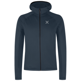 Sudadera funcional de hombre Montura Fadis Grid Hooded Maglia azul oscuro Blueberry