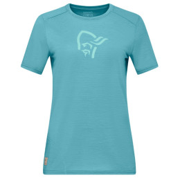 Camiseta de mujer Norrona femund equaliser merino T-shirt azul claro Brittany Blue
