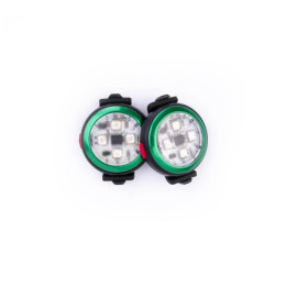 Luz para perro Curli Luumi Safety LED Lights rechargeable verde oscuro