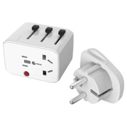 Adaptador LifeVenture USB Travel Adaptor blanco