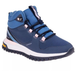 Calzado de senderismo para mujer Hi-Tec Harrow Mid Wp V Wo'S azul/rosa Navy/Smoke Blue/Pink