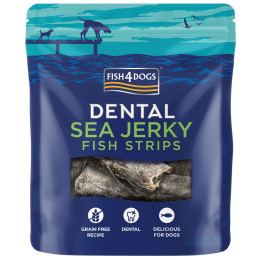 Golosinas para perros Fish4Dogs Dental Sea Jerky Fish Strips 100g