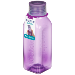 Botella Sistema Square 475ml violeta/gris