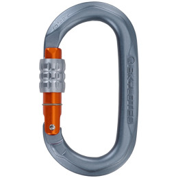 Mosquetón Skylotec Obx SG (screw gate) gris/naranja Titanium/Orange/Titanium