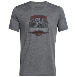 Camiseta de hombre Icebreaker Mens Tech Lite SS Crewe Everest Crest gris GritstoneHthr