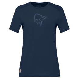 Camiseta de mujer Norrona femund equaliser merino T-shirt azul oscuro Indigo Night
