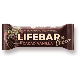 Barrita Lifefood Granos de cacao y vainilla RAW BIO 40 g