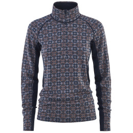Camiseta funcional de mujer Kari Traa Rose Light Baselayer Half Zip azul oscuro Royal