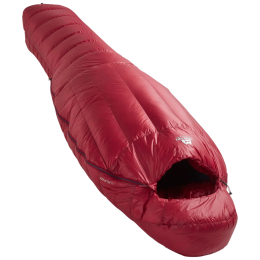 Saco de dormir de plumón Mountain Equipment Xenith II Long rojo Merlot