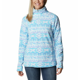 Sudadera de mujer Columbia Glacial™ IV Print 1/2 Zip azul claro Serenity 80s Stripe Print