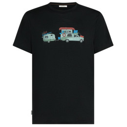 Camiseta de hombre Icebreaker Men Merino 150 Tech Lite SS Tee Transportage negro Black