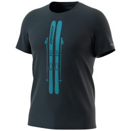 Camiseta de hombre Dynafit Graphic Co M S/S Tee turquesa/azul blueberry/skis