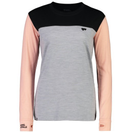 Camiseta funcional de mujer Mons Royale Yotei Bf Ls Dream State rosa/negro DreamState