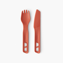 Juego de cubiertos Sea to Summit Passage Cutlery Set 2 Piece rojo Spicy Orange