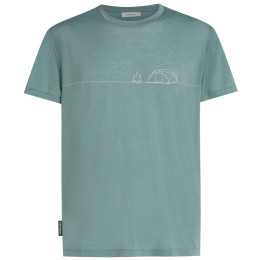 Camiseta funcional de hombre Icebreaker Merino Blend Core SS Tee Single Line Camp