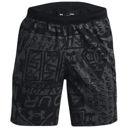 Pantalones cortos de hombre Under Armour Destroy All Miles Short negro Black / Black / Reflective