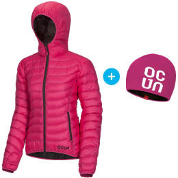 Chaqueta de mujer Ocún Tsunami women + čepice rosa/negro