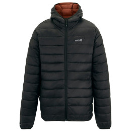 Chaqueta acolchada para hombre Regatta Hooded Marizion negro/marrón Blk(BurntHn)