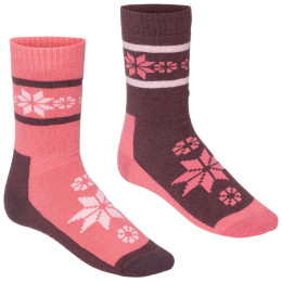 Juego de calcetines Kari Traa Rusa Sock 2Pk rojo Cocoa Powder
