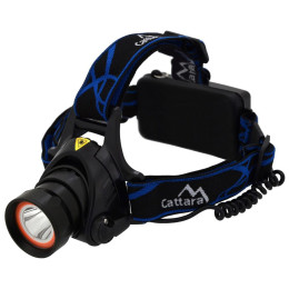 Linterna frontal Cattara LED 400lm (1x XM-L+15x SMD) negro/azul černá modrá