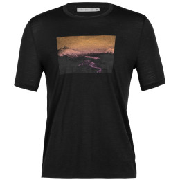 Camiseta de hombre Icebreaker Men Tech Lite II SS Tee Mountain Mantra negro black