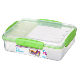 Caja de merienda Sistema Snack Attack Duo To Go verde claro