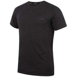 Camiseta de hombre MOOA MerinoSilk 160 short negro black melange