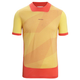 Camiseta funcional de hombre Icebreaker Men ZoneKnit™ SS Tee GEODETIC naranja Summer/Vibrant Earth/Aop