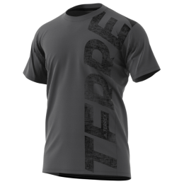 Camiseta de hombre expuesta Adidas Trail Cross Tee gris oscuro Grefiv
