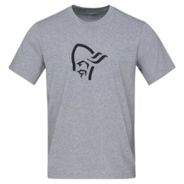 Camiseta de hombre Norrona 29 cotton viking T-shirt gris Grey Melange/Caviar Black