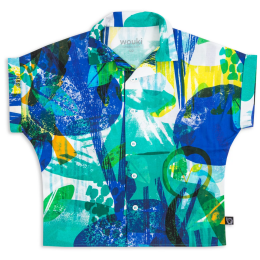 Camisa Wouki Hitode forest blue azul Forest blue