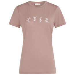 Camiseta de mujer Icebreaker Women Merino 150 Tech Lite SS Tee Snow Day rosa Summit