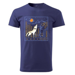 Camiseta de hombre České parky Wolfie azul