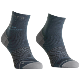 Calcetines de lana merino para mujer Ortovox Alpine Light Quarter Socks W azul/gris Dark Arctic Grey