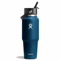 Botella térmica Hydro Flask Wide Flex Straw Travel Bottle 32 Oz negro/azul INDIGO